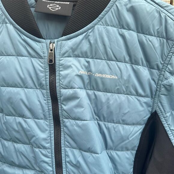 Harley-Davidson Women's Blue Mid Layer Jacket Size XL Lightweight Casual - Picture 2 of 7